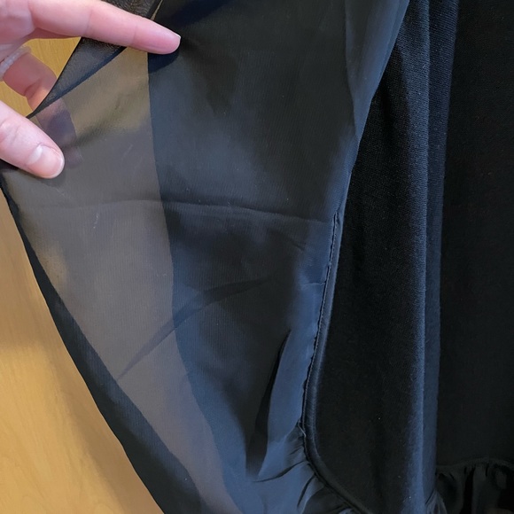 Studio Y Black Ruffle Cardigan: Size S - Picture 2 of 4